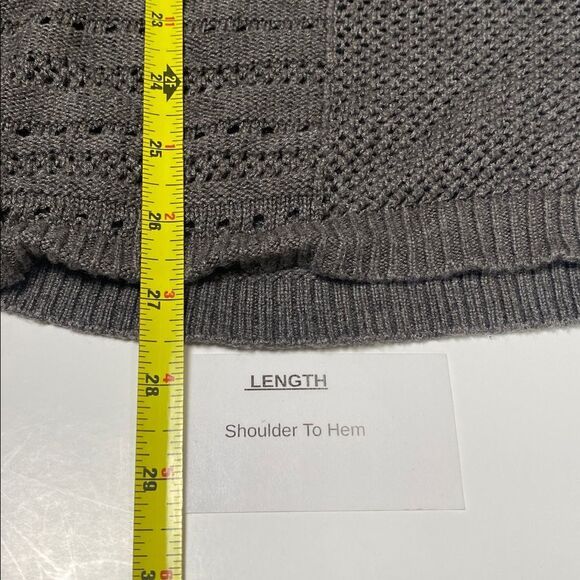 Lane Bryant Gray Knit Sleeveless V-Neck Tunic Sweater Women's Size 14/16 - Picture 12 of 14